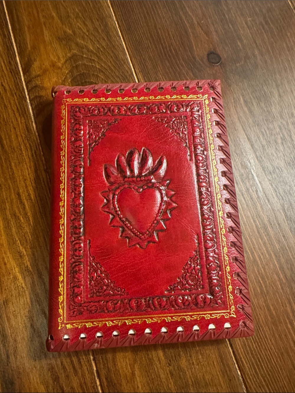 Sacred Heart Leather Embossed Journal. New, never used.